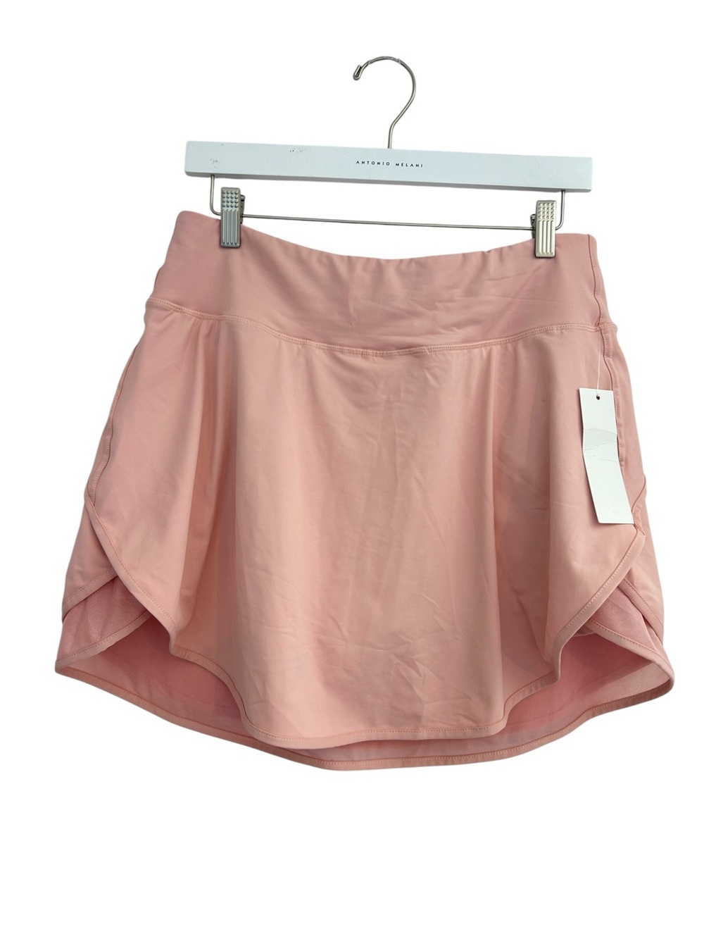 Husnainna High Waisted Mesh Layered Tennis Athletic Skirt Skort size 10 Pink NWT